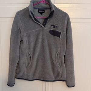 Patagonia Women's Gray Synchilla Snap Fleece Size M